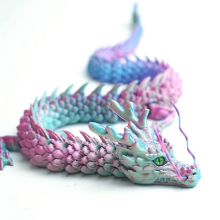 3D Printed Dragon,Articulated Loong Models,Flexible Joint Animal lacertid Figurines, 3D Printing Stuff Cheap,Stress Relief, Fidget restlessness, ADHD Toys, Surprise Fantasy Gifts