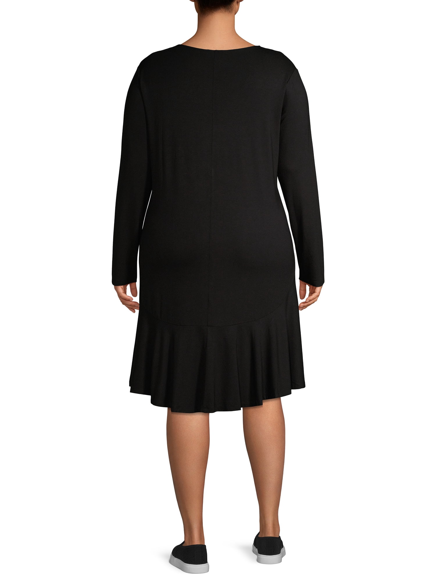 Plus Size Knit Peplum Dress - Walmart 