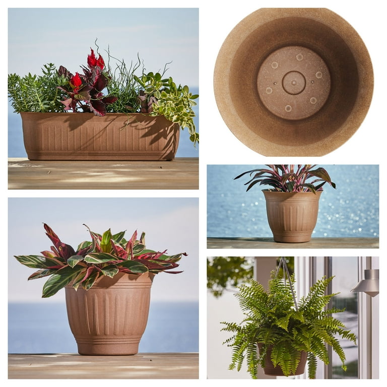 Bloem Colonnade Wood Resin Planter 16 Bloem Colonnade Wood Resin Planter 16
