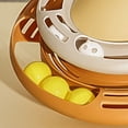 thumbnail image 4 of Cat Turntable Toy Interactive Funny Feather Circular Turntable Kitten Toys for Cats Kittens White Yellow, 4 of 5