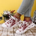 thumbnail image 7 of Mens Womens Christmas Themed Running Sneakers, Festive Sports Shoes with Santa Claus Design Breathable Athletic Tennis Shoes,37, 7 of 7