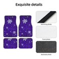 thumbnail image 4 of Balery Dark Purple Snowflakes Juego de 4 Alfombrillas para Auto, Revestimientos de Caucho Resistente, Diseño Antideslizante, 4 of 7