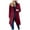 Wine, variant on DDAPJ pyju 2023 Clearance Women's Double Breasted Long Trench Coat, Notch Lapel Pea Coat Windproof Tweed Jacket Slim Solid Casual Belted Overcoat Warm Winter Mid Length Outwear Khaki XL