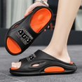 thumbnail image 2 of Men's Beach Slippers with Soft Low Arch Support Comfortable Thick Sole Anti Slip Easy To Clean, 2 of 5