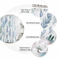 thumbnail image 3 of Blue Green Botanical Bathroom Shower Curtains with 12 Hooks Polyester Waterproof Shower Curtain for Stalls and Bathtubs Retro Summer Watercolor Leaf Plant Decorative Bathroom Curtain 36x72 Inches, 3 of 8