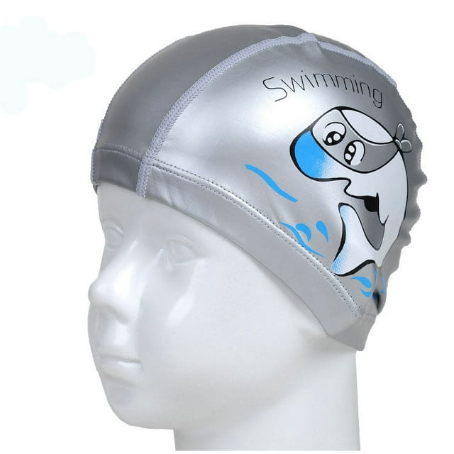 Bonnets de Bain pour Enfants, Bonnet de Bain en Silicone Imperméable et Confortable, Bonnet de Natation pour Cheveux Longs et Courts