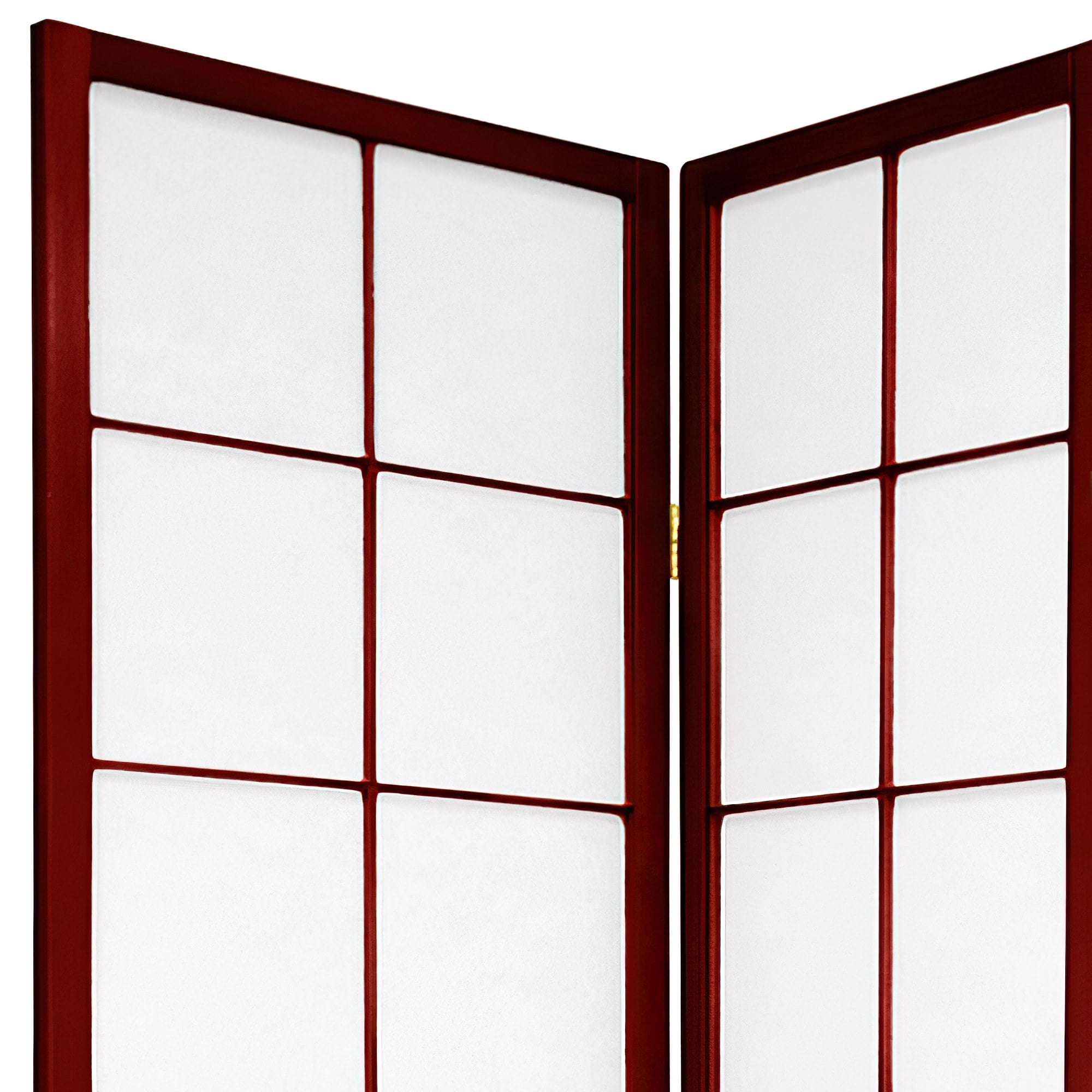 Oriental Furniture 6 ft. Tall Zen Shoji Screen - Rosewood - 3 Panel