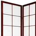 thumbnail image 2 of Oriental Furniture 6 Ft Tall Zen Shoji Room Divider, Rosewood color, 4 panel, shoji paper, 2 of 3