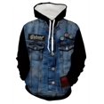thumbnail image 3 of Sudadera con capucha con estampado 3D de esqueleto para hombre, jersey con diseño de cordón, Tops de primavera, Otoño e Invierno, 3 of 5