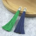 thumbnail image 4 of U8MO 4pcs 6cm Metal Cap Earrings Tassels Trim Pendant Jewelry Making DIY 17 Colors-navy-4pcs, 4 of 4