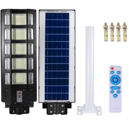 

500/800W LEDs Solar Powered Street Light Optical Control Wall Lamp Waterproof for Park Garden Courtyard Walkway with Lamp Pole