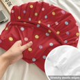 thumbnail image 4 of King Size Fitted Sheet Set - Color Polka Dot 3 Piece Bedding Sets 16" Deep Pocket Fitted Sheet with 2 Pillowcases, Modern Simple Geometric Red Brushed Microfiber Hotel Luxury Bed Sheets, 4 of 9