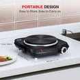 SUNAVO 1500W Hot Plates for Cooking, Electric Single Burner with