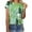 Green, variant on TSADFHJI Sweatshirt for Women Cotton Floral Print Round Neck Short Sleeve T Shirt for Women Spring Summer Casual Top Xl Green