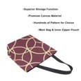 thumbnail image 3 of FORMRS Womens Canvas Tote Bag with Zipper Inner Pocket Shoulder Handbag, Red Circles, 3 of 7
