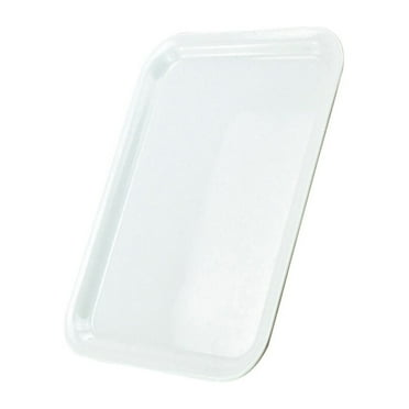 WHAMVOX White Plastic Serving Tray Rectangular Serving Platter Food Tray Party Supplies Plates (Small Size)
