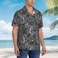 thumbnail image 5 of Xecao Snake print Hawaiian shirt - a stylish short-sleeve button-down for men, perfect for casual beach and tropical outings., 5 of 9