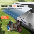 thumbnail image 2 of KFFKFF RV Canopy Replacement, 16'2" Material for 17' Shelter, Durable Triple-Layer 16oz PVC, Water-Resistant & UV-Resistant Cover for RV, Trailer, Motorhome, in Blue Fade, 2 of 9