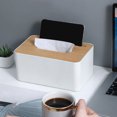 thumbnail image 2 of Miangastore Multifunction Tissue Storage Box White 1Pcs 8.1X4.9X3.7in, 2 of 9