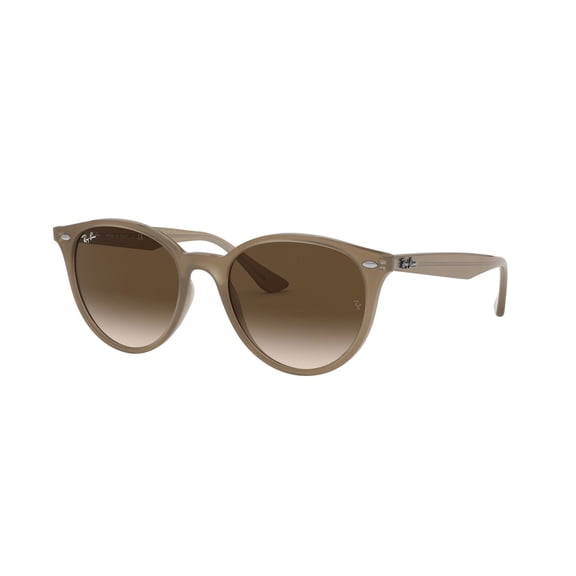 RAY-BAN RB4305 RB4305 Phantos Shape Sunglasses Polished Beige Frame | Brown Gradient Lens 53mm