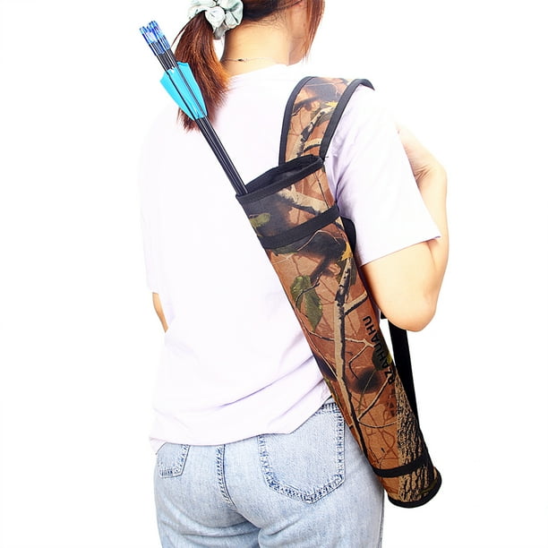 D & Q tir à l'arc flèche Support 3 Tubes Quiver Taille Pendu Sac de