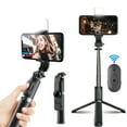 thumbnail image 6 of Universal Extendable Selfie Stick Tripod with Bluetooth Wireless Remote Control & Fill Light, Foldable Adjustable Selfie Stick Tripod Stand, Portable Selfie Phone Holder for iPhone Samsung, White, 6 of 12