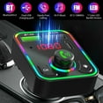 thumbnail image 5 of RHEA- 2Pcs 3.1A Car Bluetooth Fm Transmitter Led Pd Adapter Mp3 Player 2 Usb Charger, 5 of 6