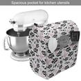 thumbnail image 2 of Floral Stand Mixer Cover, Composition of Flowers and Butterflies on a Plain Background, Kitchen Appliance Organizer Bag Cover with Pockets, 5 Quarts, Charcoal Grey Pink White, by Ambesonne, 2 of 4