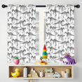 thumbnail image 5 of Blackout Kids Curtains,White Dinosaurs Skeletons Pattern Childrens Insulated Curtains Set Of 2,Bedroom Essentials,Toddler Room Decor 42"x54", 5 of 5