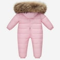 thumbnail image 4 of ATOGUTA Boys Girls' Hooded Ski Suits Jumpsuits Kids Winter Outdoor Snowboarding Waterproof Snowsuits Size 6M-4T, Pink, 4 of 4