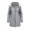 Gray, variant on Womens Rain Jacket - Long Lightweight Water Resistant Slicker Shell Windbreaker, Striped Lined Hooded Trench Coat, S-2XL