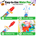 thumbnail image 4 of Timetome 3-Pack Water Painting Books for Kids Ages 3+, Reusable Water Coloring & Paint with Water Books with 3 Pens, Mess-Free Activity, 4 of 10