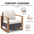 thumbnail image 3 of PARKWELL 4-Piece Patio Wicker Lounge Chairs with Soft Cushions,Ottoman Seat Foot Rest,Outdoor All-Weather Rattan Conversation Seating Furniture Set for Deck or Garden,Beige, 3 of 10