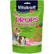 Vitakraft Star Drops Treat for Rabbits, Guinea Pigs & Chinchillas - Watermelon Flavor 4.75 oz Pack of 3