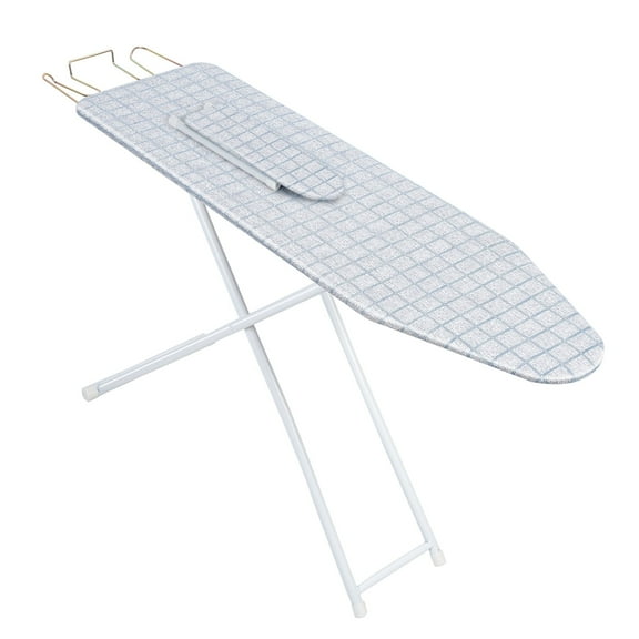 Nuoxin Ironing Board with Bottom Storage Tray 4 Layers Iron Board 4 Adjustable Heights with Heat Resistant Cover and Cotton Cover for Home Laundry Room