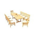 thumbnail image 4 of Grade-A Teak Dining Set: 10 Seater 11 Pc: 94 Mas Rectangle Trestle Leg Table And 10 Osborne Chairs (2 Arm & 8 Armless Chairs) WholesaleTeak #51OS1111, 4 of 4