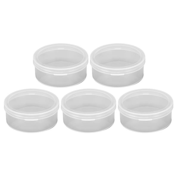Recipiente de plástico redondo transparente BuyWeek 5 unidades caja de almacenamiento para esponjas de maquillaje