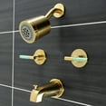thumbnail image 4 of Kingston Brass Kaiser Two-Handle Tub and Shower Faucet Polished Chrome Polished, 4 of 5