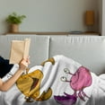 thumbnail image 3 of Crabs Soft Flannel Fleece Throw Blanket, Children Kids Theme Illustration of Funny Crabs Pattern Cartoon Style Print, Cozy Plush for Indoor and Outdoor Use, 50" x 60", Purple Fern Green, by Ambesonne, 3 of 5