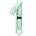 thumbnail image 2 of Seafoam Tie Premium Mens Wide Oxford Matt Aquamarine Necktie Solid Tuxedo Aqua Green Color Turquoise Corbatas (Mint, Wide 3.35"), 2 of 6