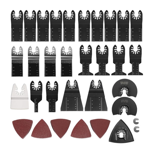 Hojas De Sierra Oscilante Kit De Hojas De Herramienta Multifuncional Oscilante Universal Con Escalas Transparentes 33 Uds Speravity TO004473-00