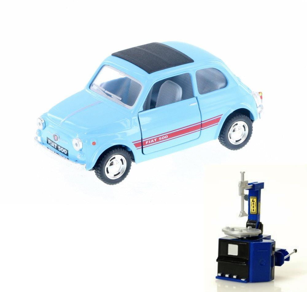 fiat 500 toy car blue