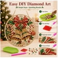thumbnail image 2 of Christmas Suncatcher Diamond Art Hanging Ornament Kit – Sparkling DIY Window Ornament Winter Reindeer, 2 of 6