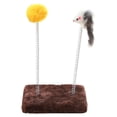 thumbnail image 1 of Cat Spring Toy Interactive Plush Pom Pom Cat Scratching Toy Kitten Mouse Toy, 1 of 10