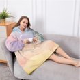 thumbnail image 5 of Oversized Wearable Blanket Hoodie,Soft Cloud Starry Scene Sherpa Blanket Hoodie with Super Pockets,Super Warm Fuzzy Pullover for Women & Men, 5 of 6