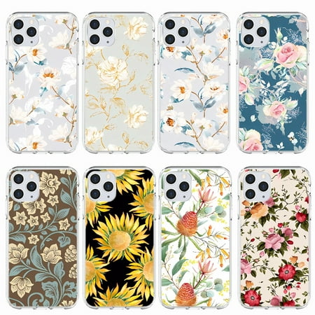 Vintage Flower Phone Case for iPhone 12 11 13 Pro Max 14 Pro X XR XS Max 8 7 6 Plus