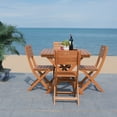 thumbnail image 5 of SAFAVIEH Outdoor Collection Kresler Folding Table, Natural, 5 of 14