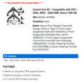 thumbnail image 2 of Control Arm Kit - Compatible with 2001 - 2003, 2005 - 2006 GMC Sierra 1500 HD 2002, 2 of 2