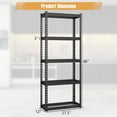 thumbnail image 2 of Gymax 4PCS 5-Tier Metal Shelving Unit Heavy Duty Wire Storage Rack with Anti-slip Foot Pads, 2 of 10