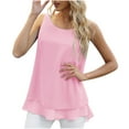 thumbnail image 2 of Brilliant Tank Tops for Women under $5 Women Fashion Summer Sexy Sleeveless Tank Tops Racerback Solid Color Loose U-Neck T-Shirt Pink XXXXXL, 2 of 8